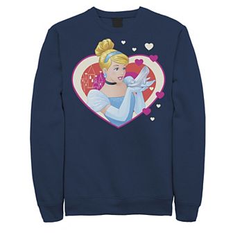 Disney's Cinderella Valentine's Sparkle Hearts Men's Sweatshirt