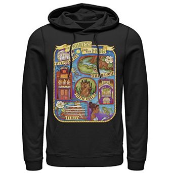 Men's Disney Princess And The Frog Group Shot Large Map Hoodie