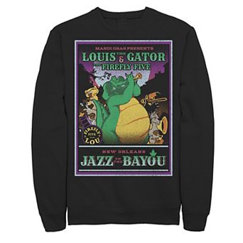 Men's Disney Princess And The Frog Louis Rockadile Poster Sweatshirt