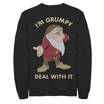 Disney's Snow White Men's I'm Grumpy Deal With It Portrait Sweatshirt