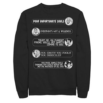 Disney Villains Men's Movie Quotes Circle Portrait Sweatshirt