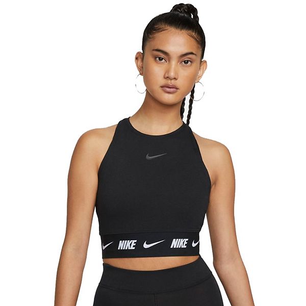 Ajustamiento heredar Comprensión Women's Nike Logo Tape Crop Tank - Tops