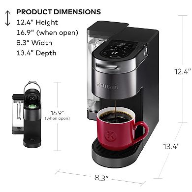 Keurig K-Supreme Plus SMART Single-Serve Coffee Maker with WiFi Compatibility and 5 Brew Sizes – Black