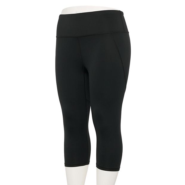 CHAMPION Womens Black Stretch Moisture Wicking Odor Technology Built-in  Pocket Floral Active Wear Cropped Leggings XL