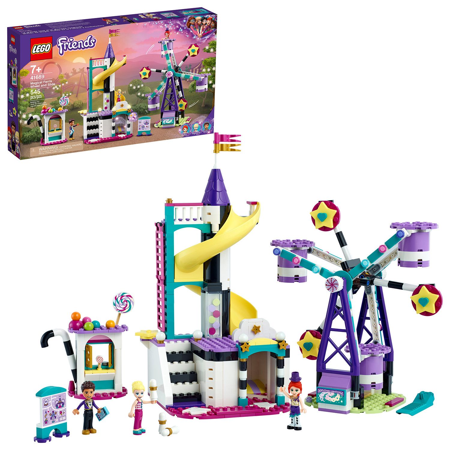 lego friends magical funfair ferris wheel and slide