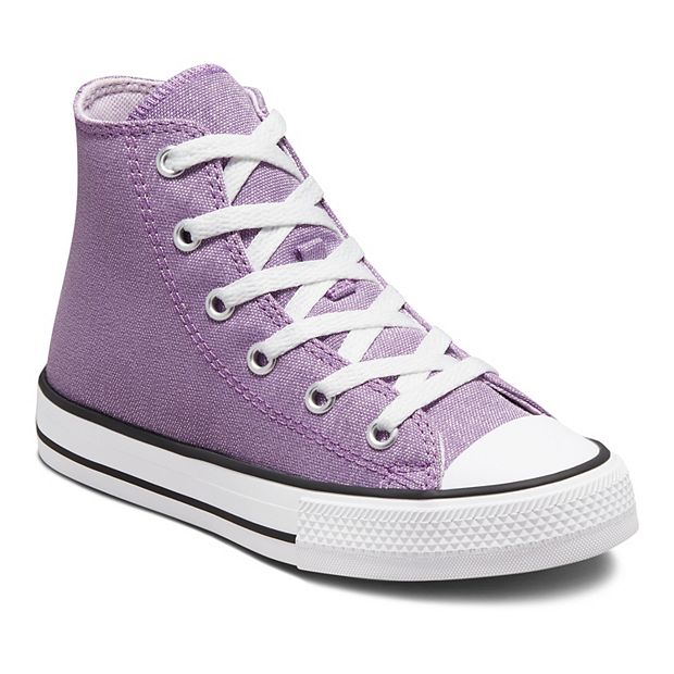 Purple baby converse high on sale tops