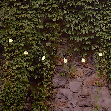 Solar Gold Finish Ball Soft White Fairy String Lights