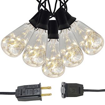 LumaBase Electric Soft White Edison Bulb Fairy String Lights