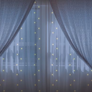 Electric Soft White LED Fairy Curtain String Lights