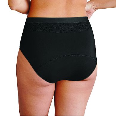 Women's Bali® Beautifully Confident Hi-Cut Panty with Leak Protection Liner DFLLH1