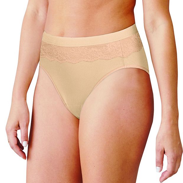 Women's Bali® Beautifully Confident Hi-Cut Panty with Leak Protection Liner  DFLLH1