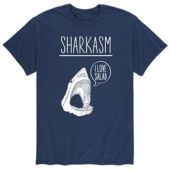 Men's Sharkasm Shark White Tee