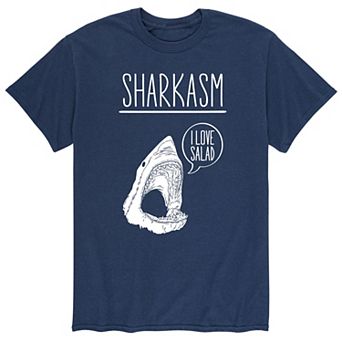 Men's Sharkasm Shark White Tee