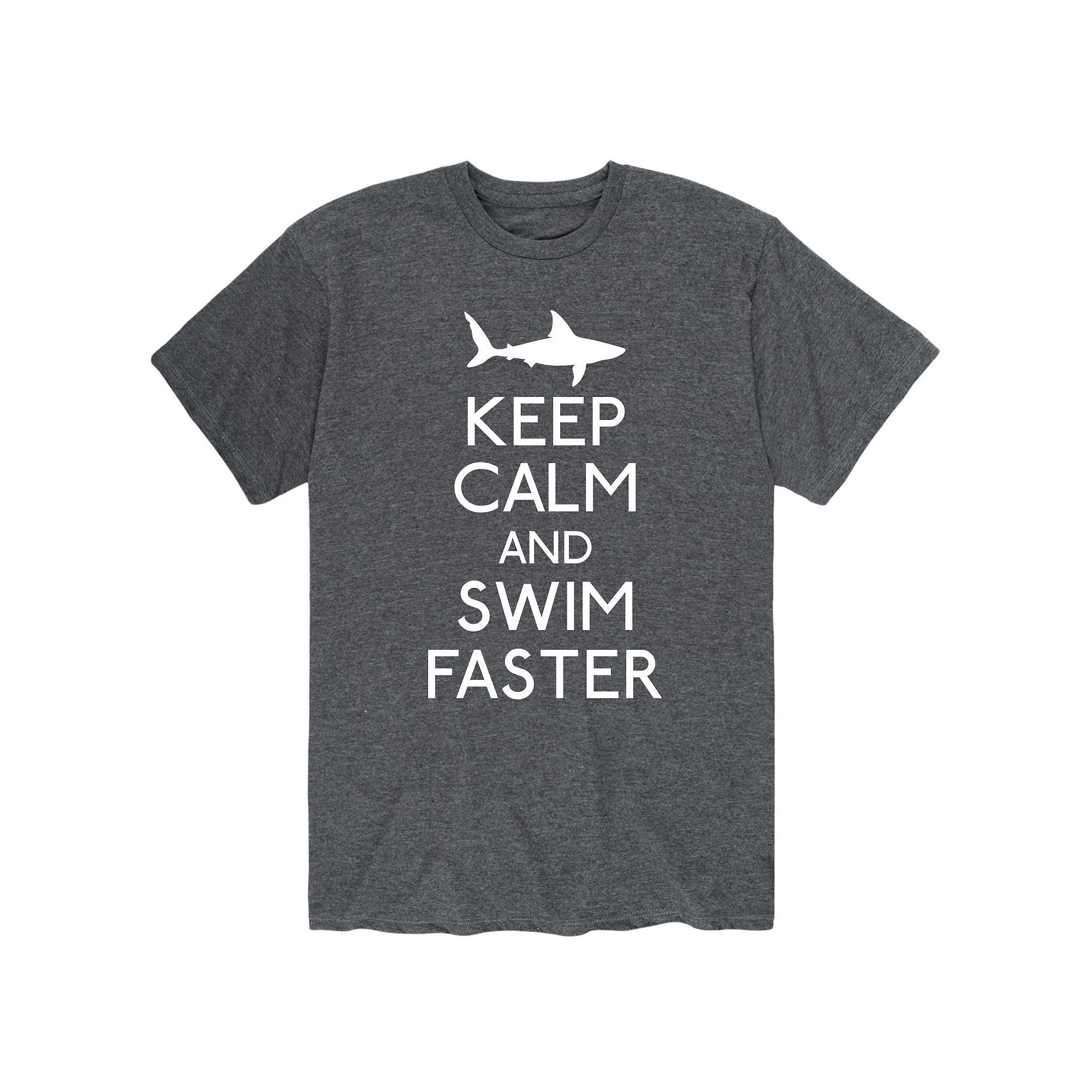 Mens Swim Faster Tee, Size: Small, Gray
