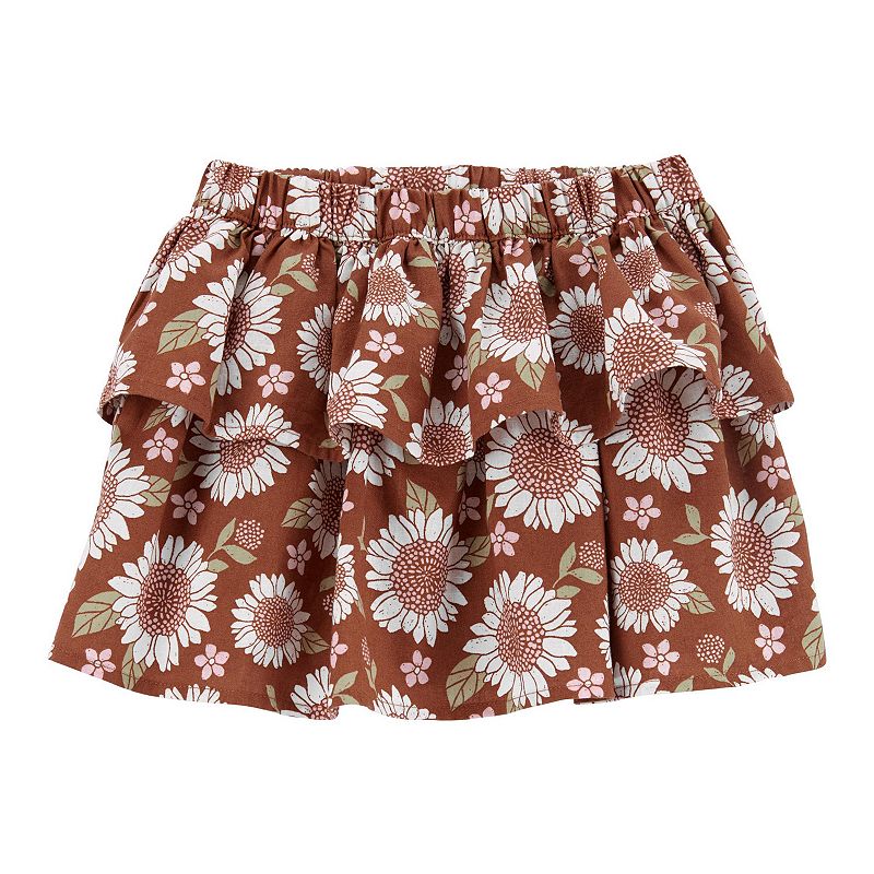 Toddler Girl Carters Sunflower Linen Skirt, Toddler Girls, Size: 4T, Brow