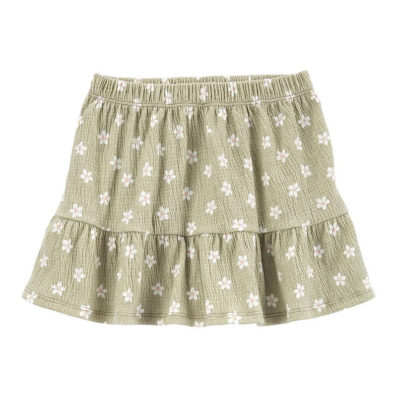Toddler Girl Carters Floral Crinkle Skirt, Toddler Girls, Size: 4T, Green
