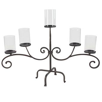 Stella & Eve Black Iron Candelabra