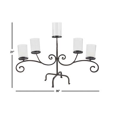 Stella & Eve Black Iron Candelabra