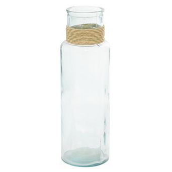 Stella & Eve Twine Accent Clear Glass Vase