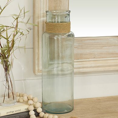 Stella & Eve Twine Accent Clear Glass Vase