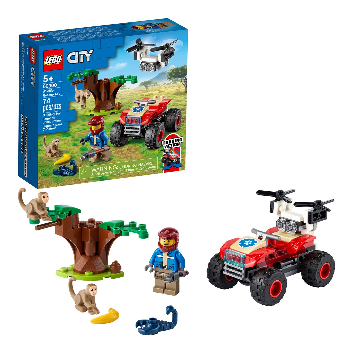 Image for LEGO City Wildlife Rescue ATV 60300 Building Kit (74 Pieces) at Kohl's.