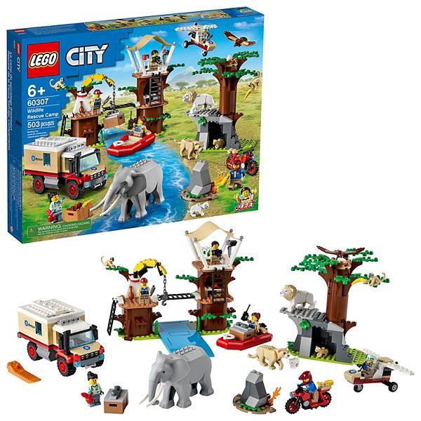 Verlichten Verlating Verlichting LEGO City Wildlife Rescue Camp 60307 Building Kit (503 Pieces)