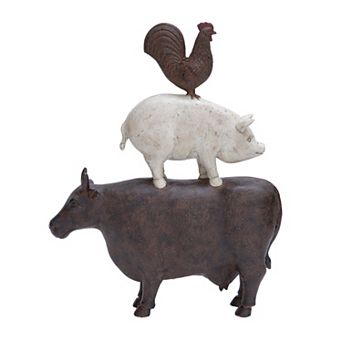 Stella & Eve Brown Polystone Farm Animal Sculpture