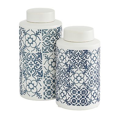 Stella & Eve Decorative Floral Jar 2-Piece Set