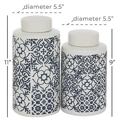 Stella & Eve Decorative Floral Jar 2-Piece Set
