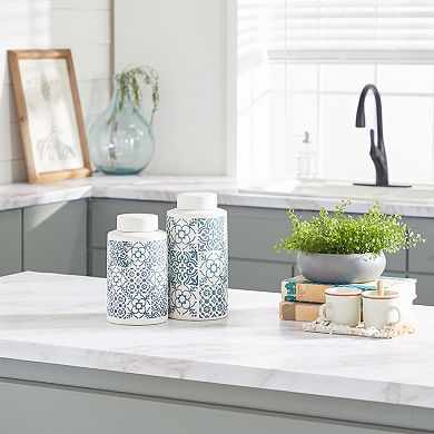 Stella & Eve Decorative Floral Jar 2-Piece Set