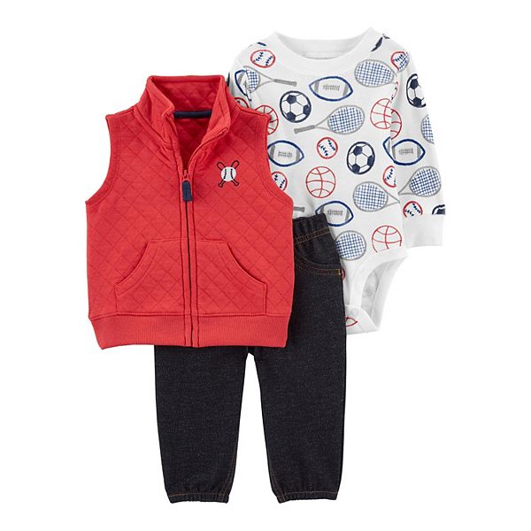 Baby Boy Carter's 3Piece Sports Little Vest Set
