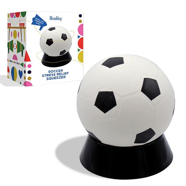 Wembley Stress Relief Squishy Soccer Ball - White
