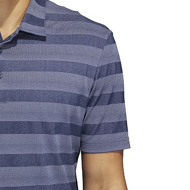 Men's adidas Two-Color Striped Golf Polo