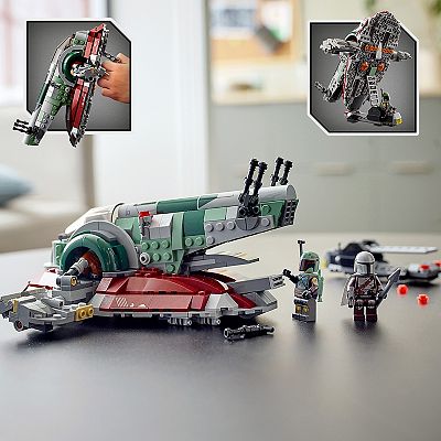 LEGO Star Wars The Mandalorian Boba Fett s Starship 75312 Building Kit 593 Pieces