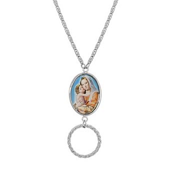 Symbols of Faith Mary and Child Eyeglass Holder Necklace