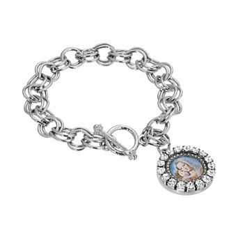Symbols of Faith Mary and Child Toggle Bracelet