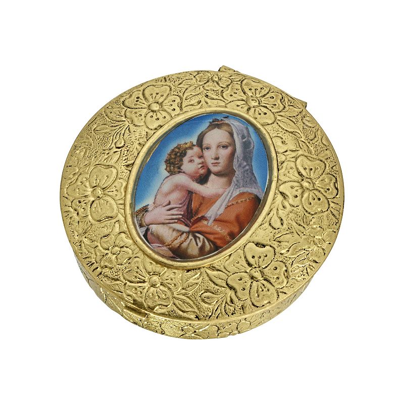 Symbols of Faith Mary and Child Pillbox, Multi