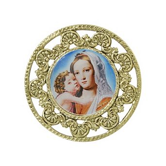 Symbols of Faith Mary and Child Pin
