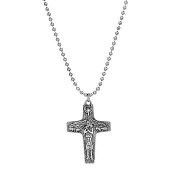 Mens Symbols of Faith Shepard and Sheep Cross Necklace