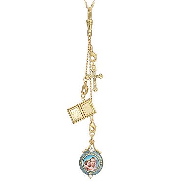 Symbols of Faith Long Charm Necklace