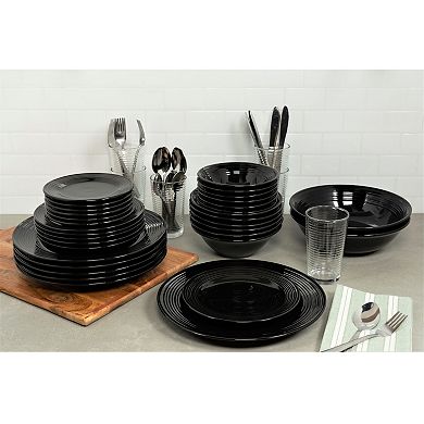 10 Strawberry Street Ringed Rim 62-pc. Round Dinnerware Set