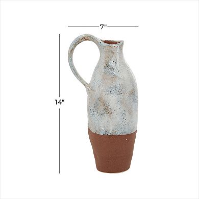 Stella & Eve White Ceramic Vase with Handle