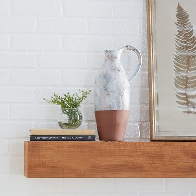 Stella & Eve White Ceramic Vase with Handle