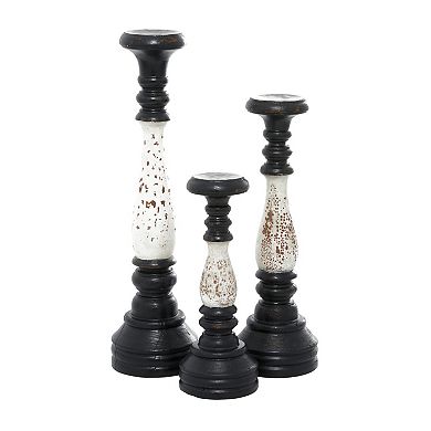 Stella & Eve Distressed Candle Holder Floor Decor 3-piece Set