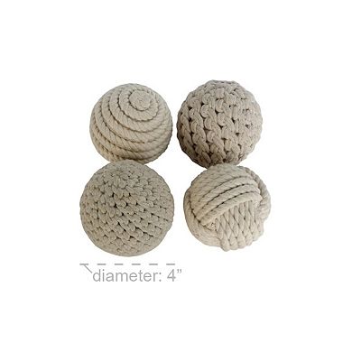 Stella & Eve Rope Orbs & Vase Filler 4-Piece Set
