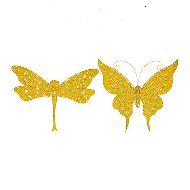 Stella & Eve Butterfly Garden Sculpture 2-Piece Set