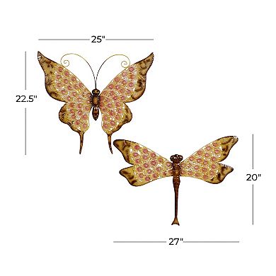 Stella & Eve Butterfly Garden Sculpture 2-Piece Set