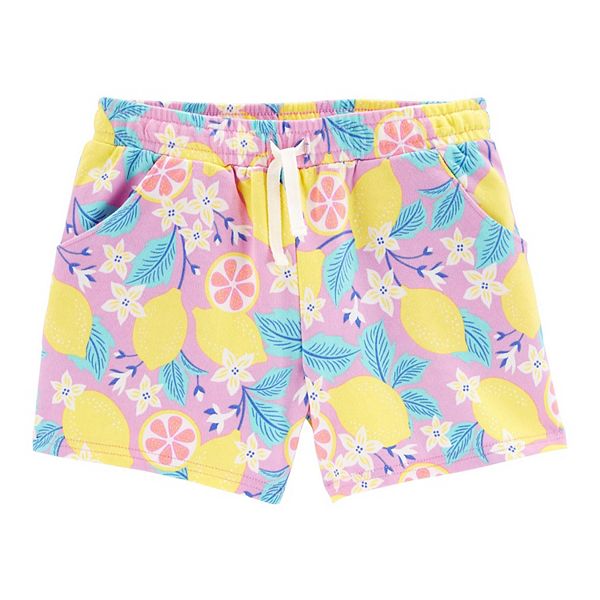 Girls 412 Carter's Print PullOn French Terry Shorts