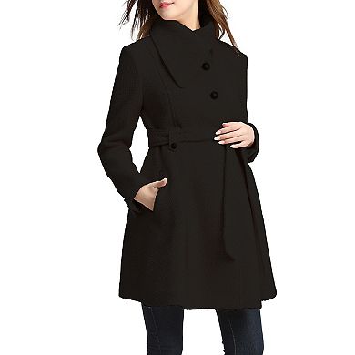 Maternity Pokkori Belted Wool-Blend Coat