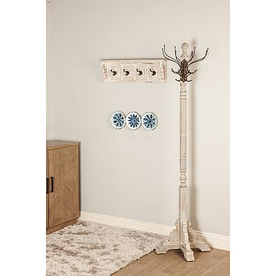 Farmhouse Coat Rack Farmhouse Hall Tree DWVO Hall Tree With Shoe
